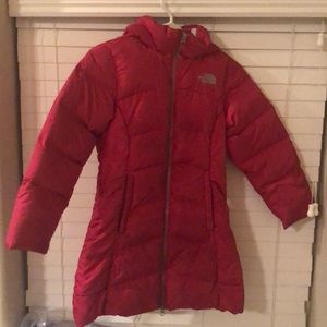 North face pink coat
